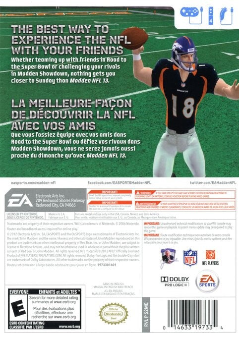 Madden NFL 13 Wii - Video Game - Used - CaveGamers - Image 2