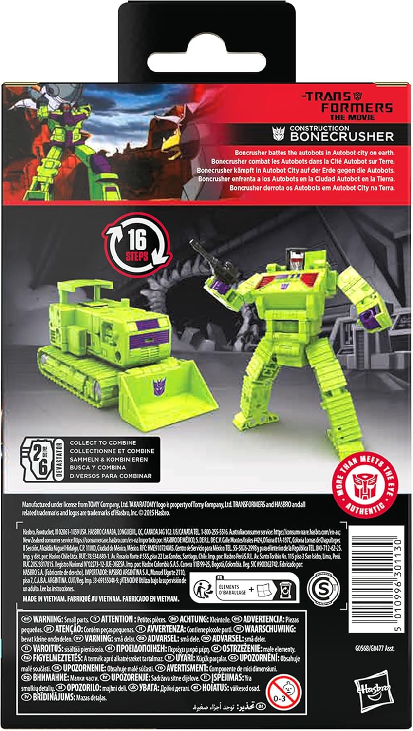 Transformers Studio Series Deluxe Class Transformers: The Movie Bonecrusher Action Figure