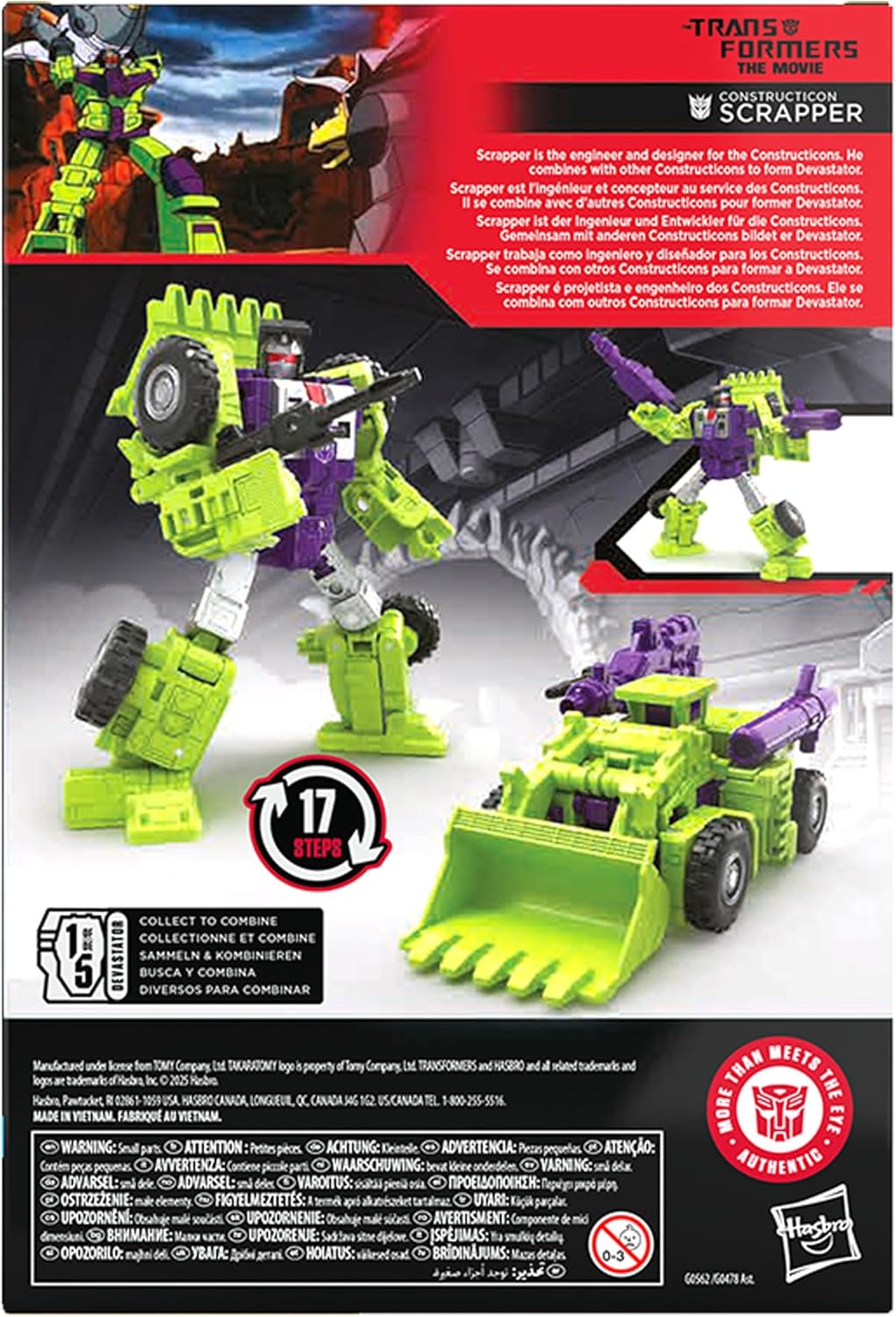 Transformers Studio Series Voyager Class Transformers: The Movie Constructicon Scrapper