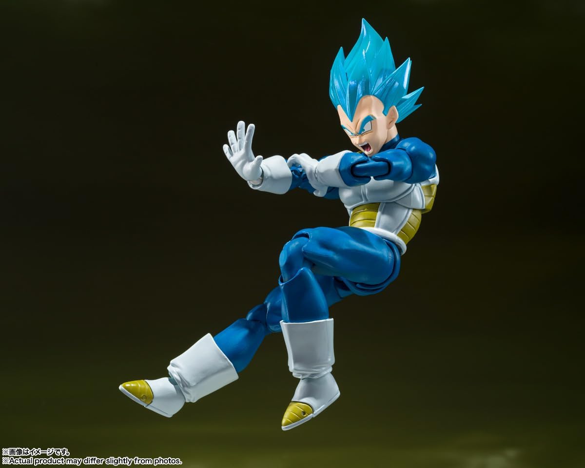 S.H.Figuarts Dragon Ball Super Super Saiyan God Vegeta Unwavering Saiyan Pride Action Figure Action Figures - Toys - New - CaveGamers - Image 2