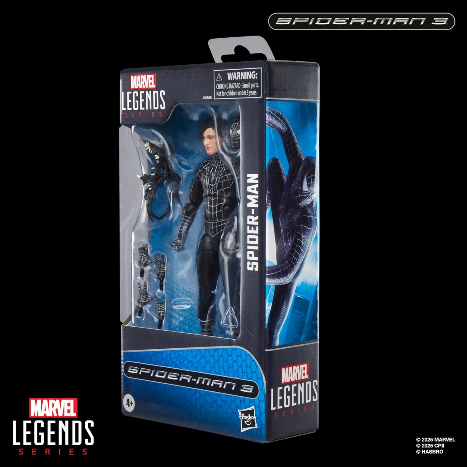 Spider-Man Marvel Legends Series Spider-Man 3 Symbiote Suit 6" Action Figure