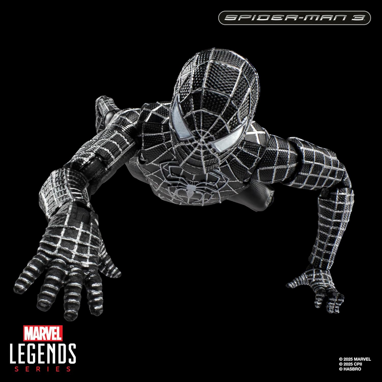 Spider-Man Marvel Legends Series Spider-Man 3 Symbiote Suit 6" Action Figure