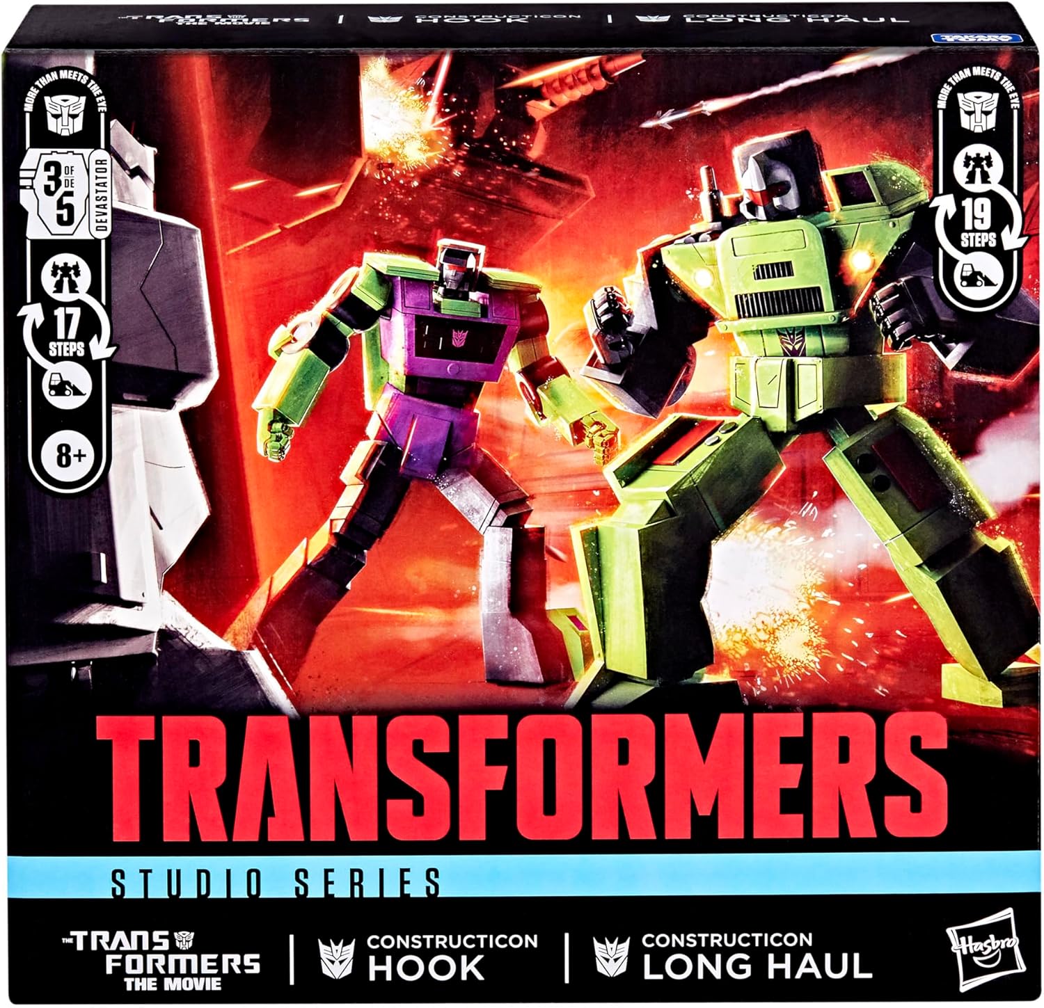 Transformers Studio Series 86 Transformers: The Movie Constructicon Long Haul & Constructicon Hook