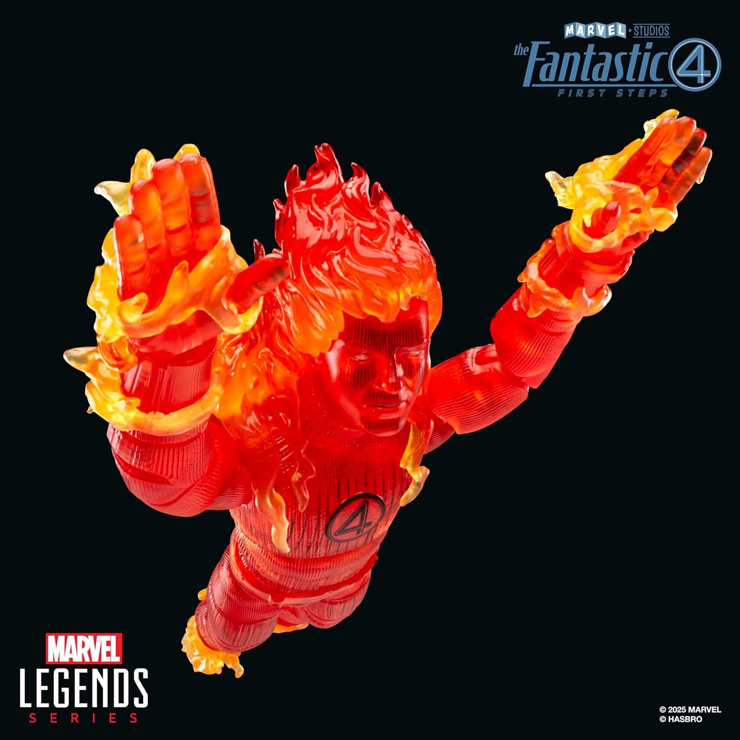 The Fantastic Four: First Steps Marvel Legends Series Human Torch 6" Action Figure