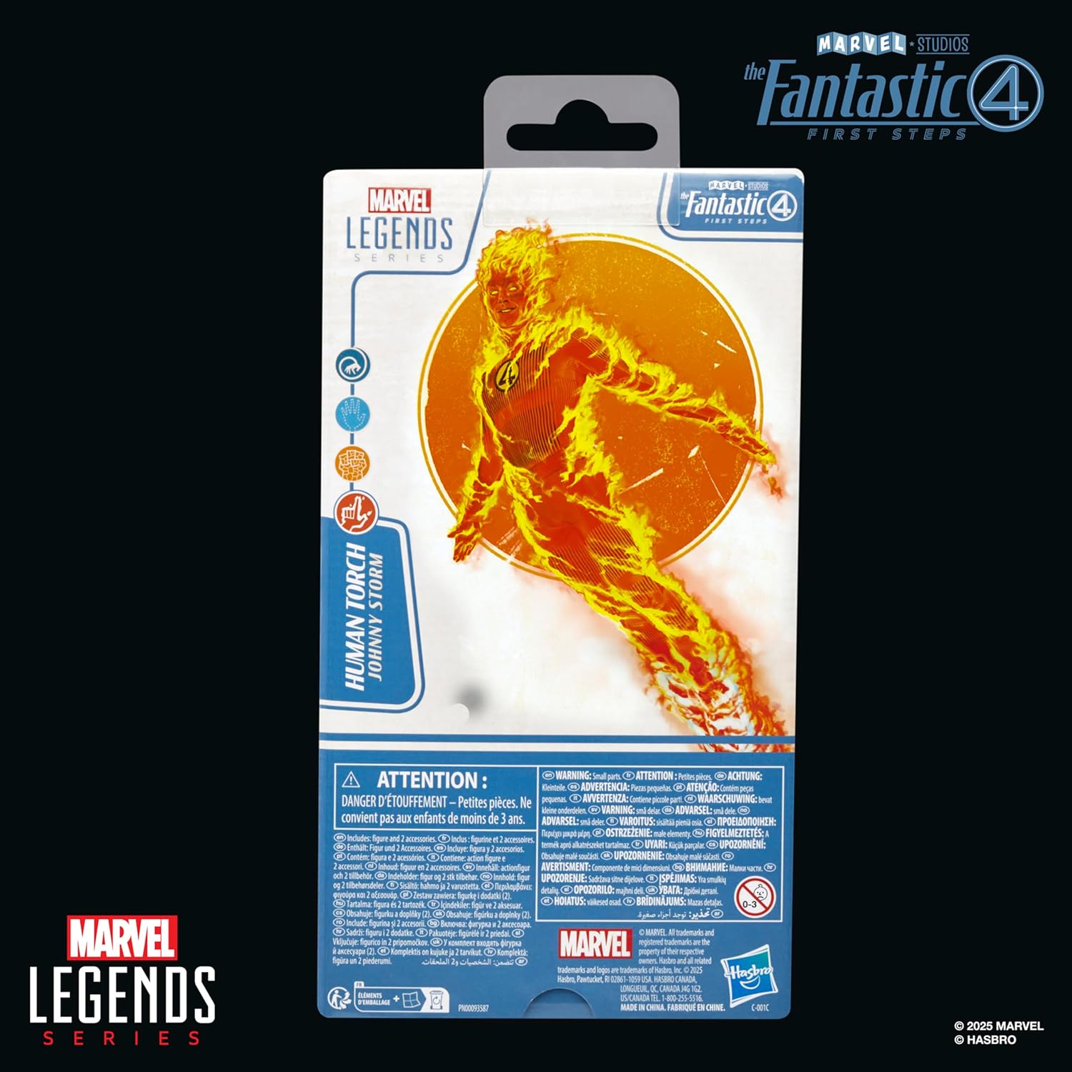 The Fantastic Four: First Steps Marvel Legends Series Human Torch 6" Action Figure