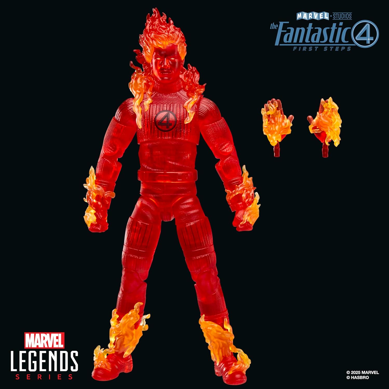 The Fantastic Four: First Steps Marvel Legends Series Human Torch 6" Action Figure