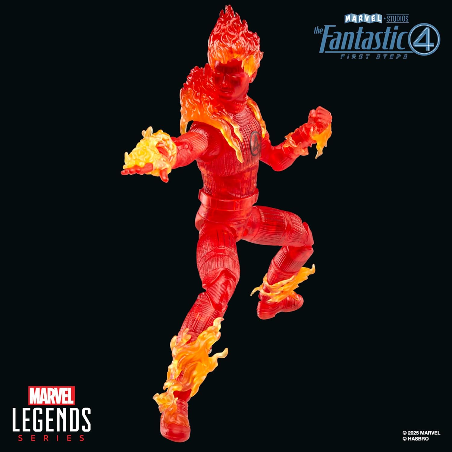 The Fantastic Four: First Steps Marvel Legends Series Human Torch 6" Action Figure