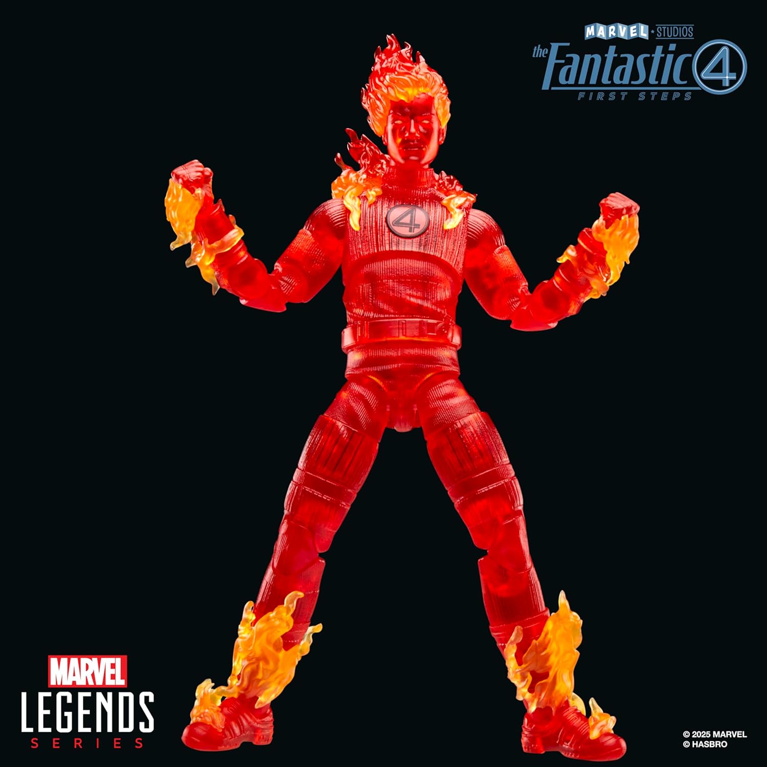 The Fantastic Four: First Steps Marvel Legends Series Human Torch 6" Action Figure
