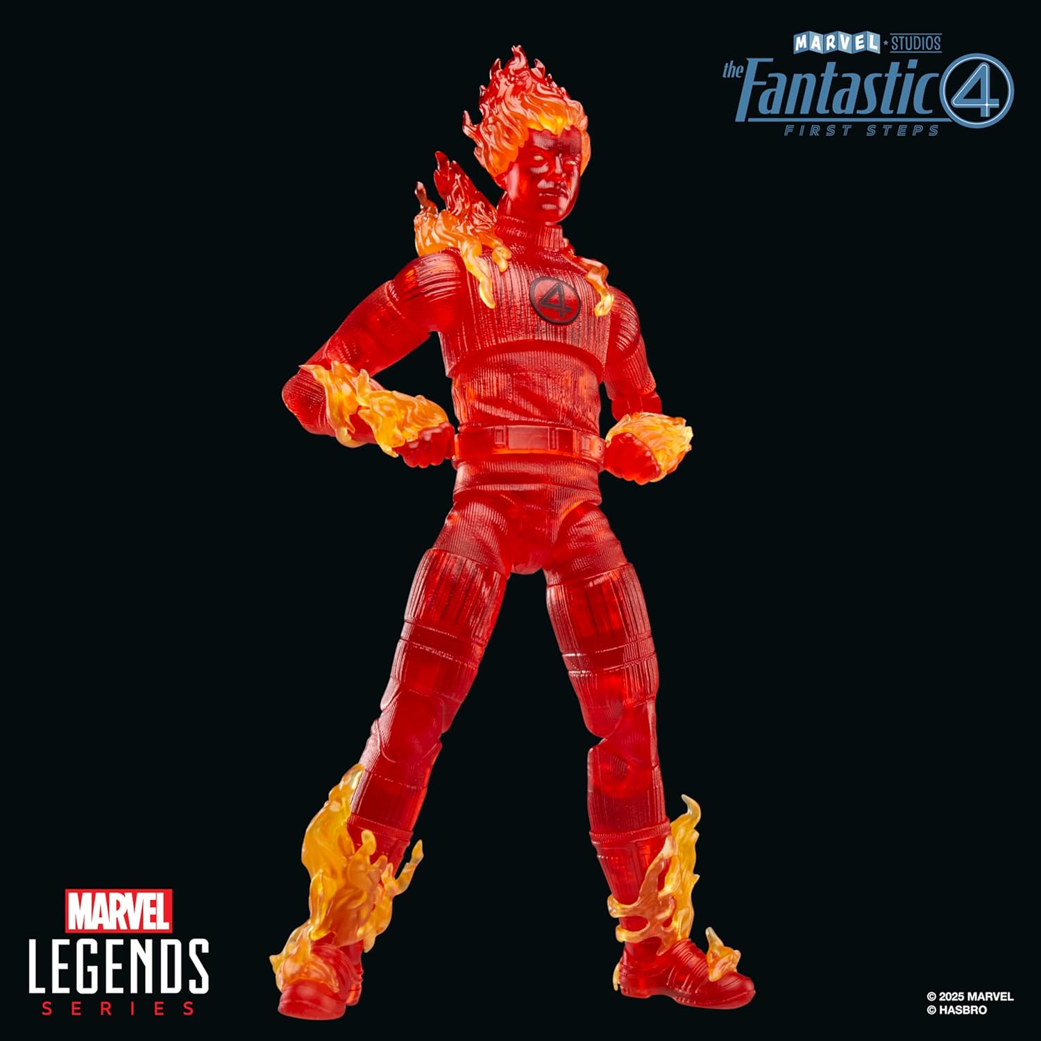 The Fantastic Four: First Steps Marvel Legends Series Human Torch 6" Action Figure