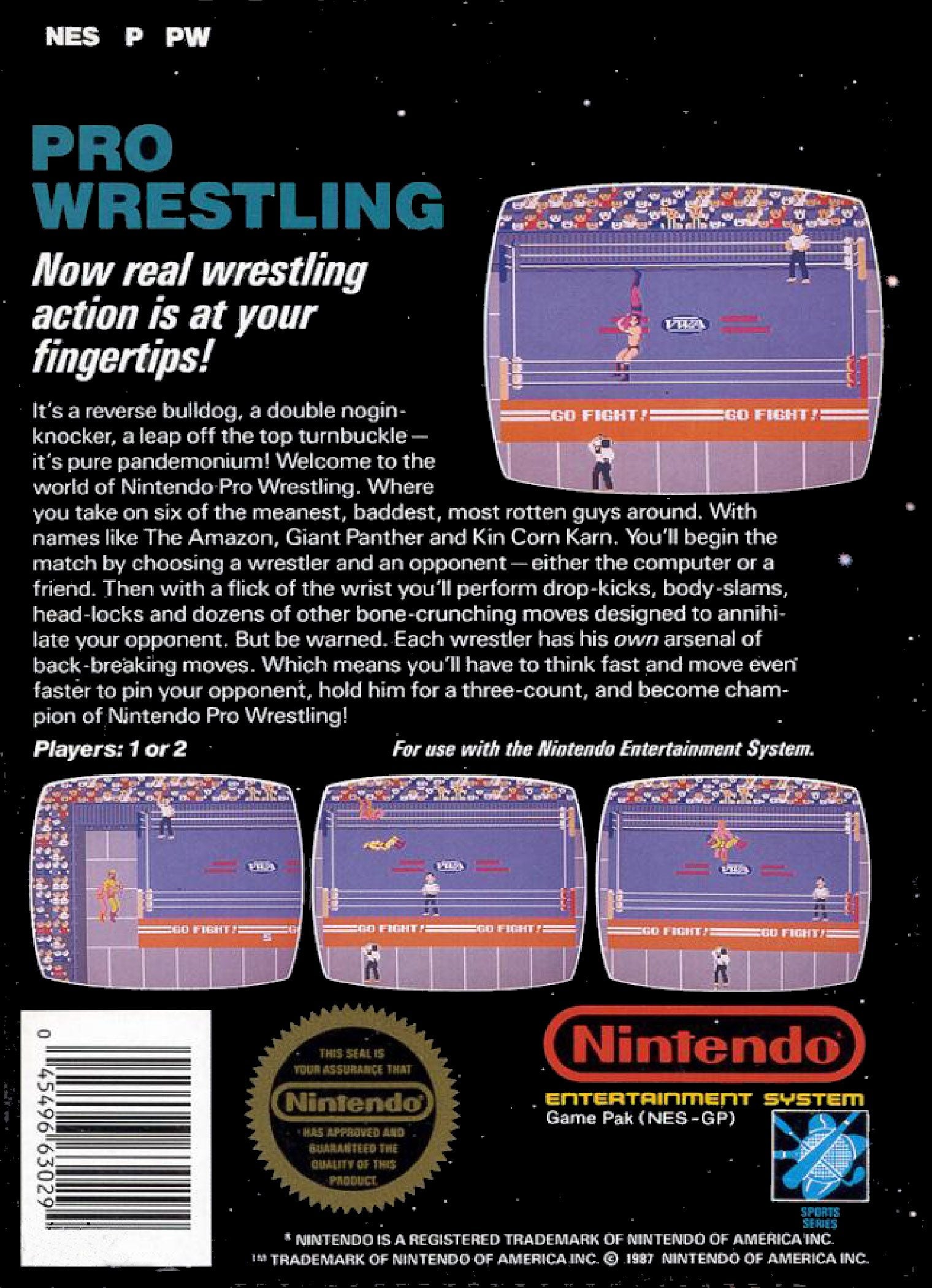 Pro Wrestling NES - Video Game - Used - CaveGamers - Image 2
