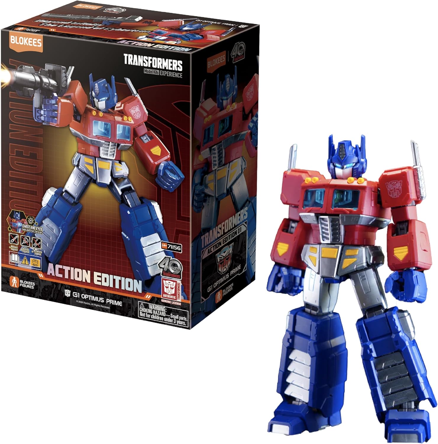 Transformers G1 Optimus Prime Blokees Action Edition Model Kit - Previews Exclusive Action Figures - Toys - New - CaveGamers