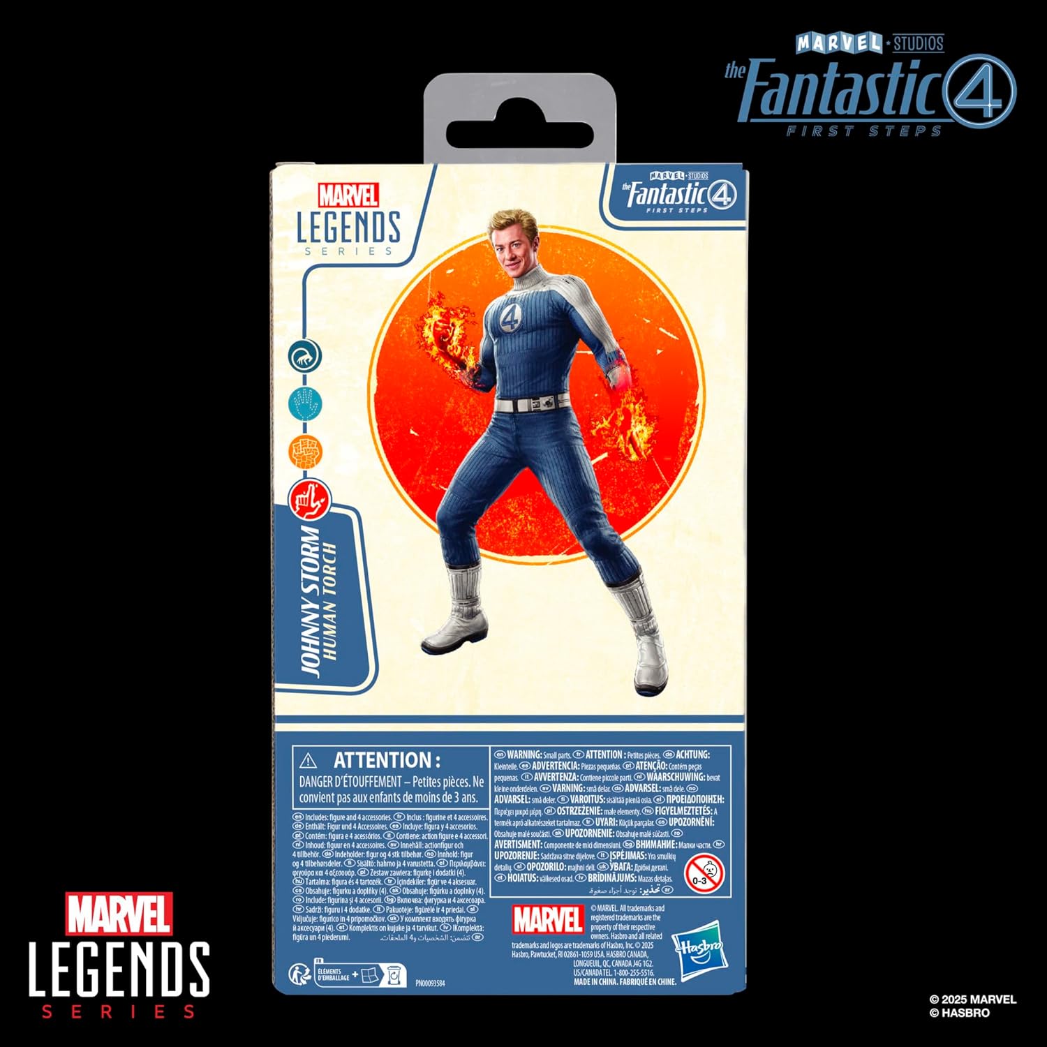 The Fantastic Four: First Steps Marvel Legends Series Johnny Storm 6" Action Figure