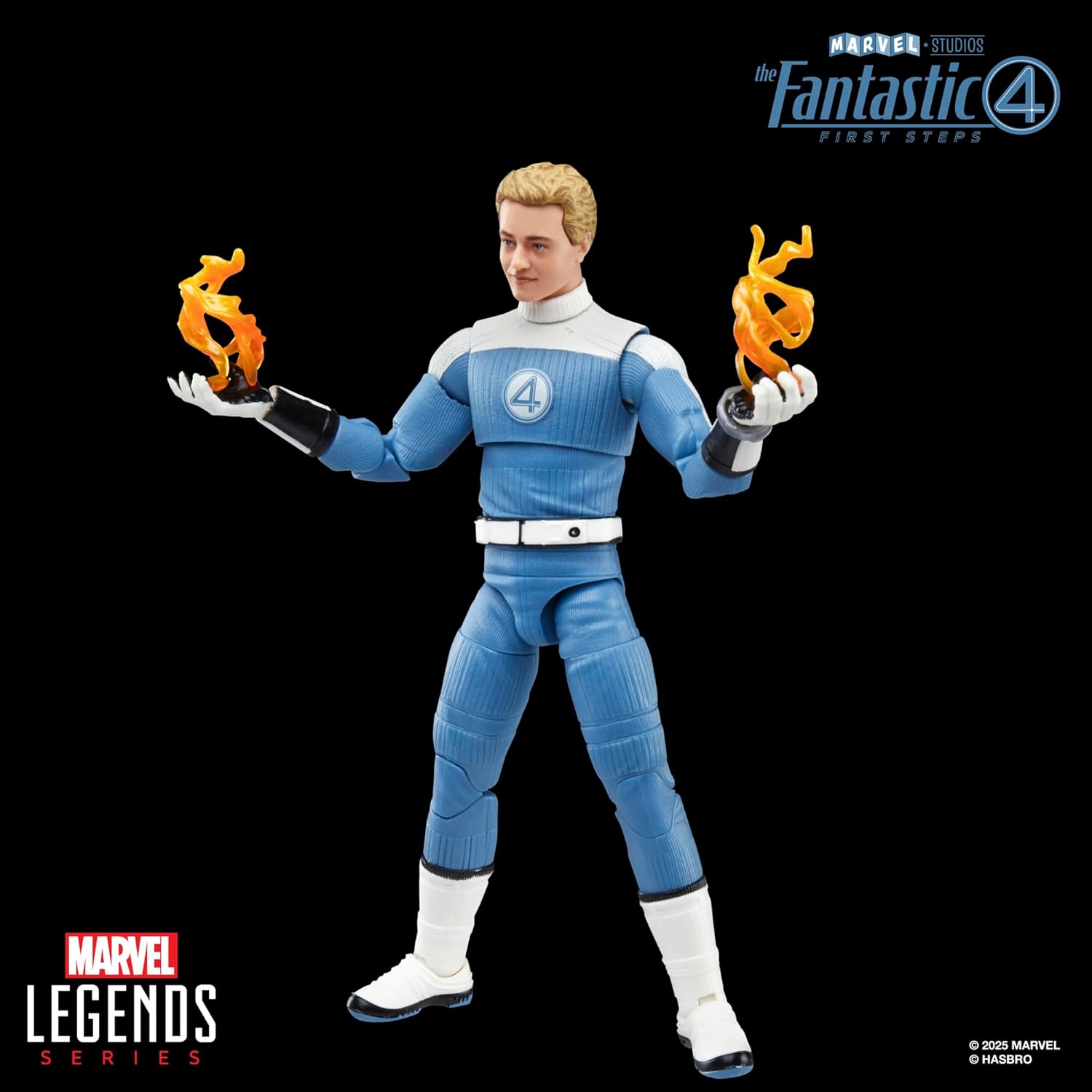 The Fantastic Four: First Steps Marvel Legends Series Johnny Storm 6" Action Figure