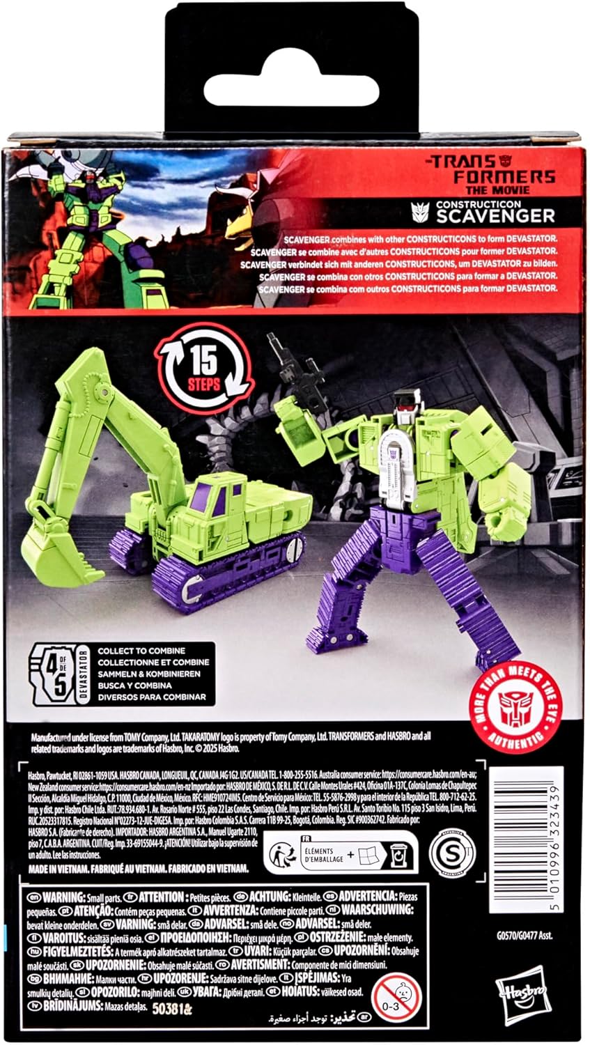 Transformers Studio Series 86 Deluxe Class The Transformers: The Movie Constructicon Scavenger