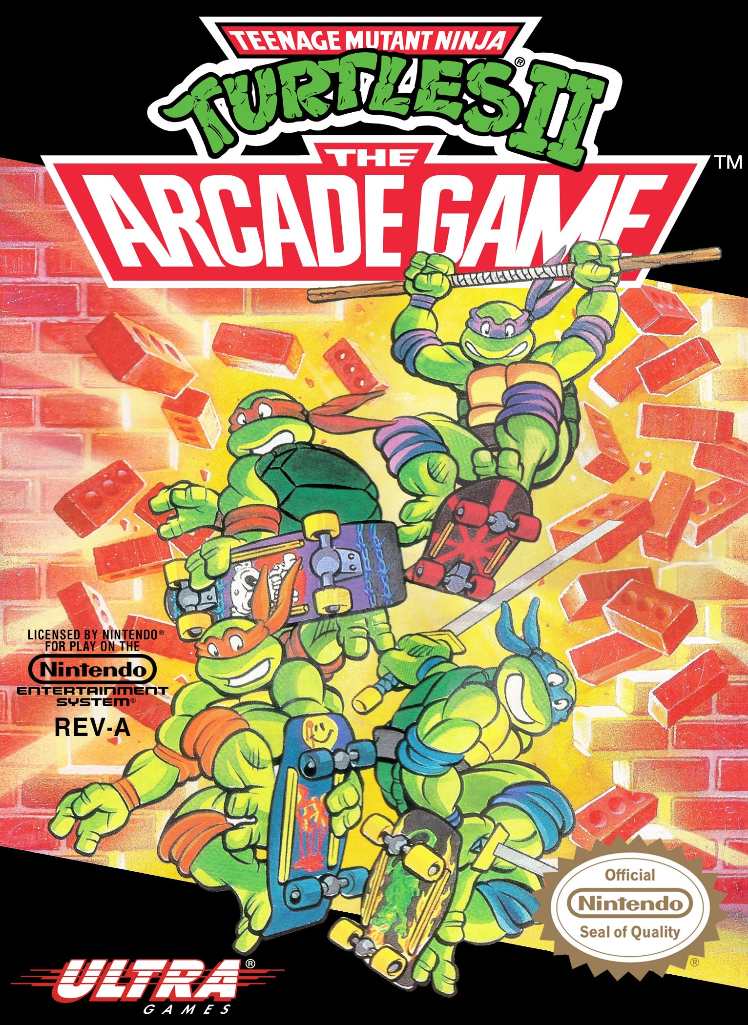 Teenage Mutant Ninja Turtles II: The Arcade Game NES - Video Game - Used - CaveGamers