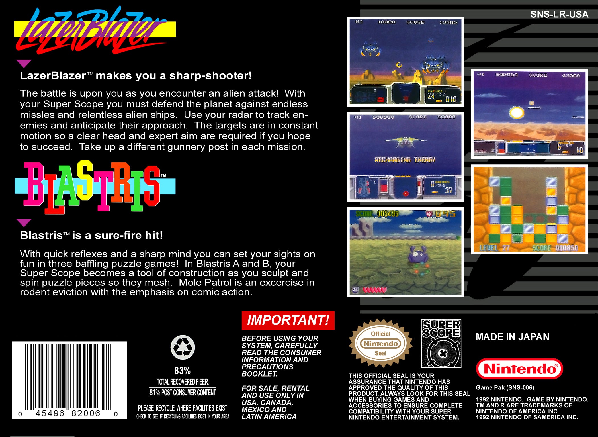 Super Scope 6 SNES - Video Game - Used - CaveGamers - Image 2
