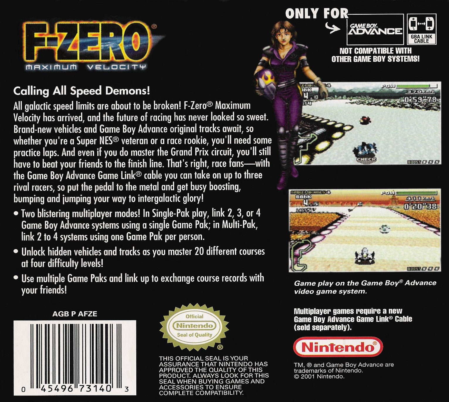 F-Zero: Maximum Velocity Game Boy Advance - Video Game - Used - CaveGamers - Image 2