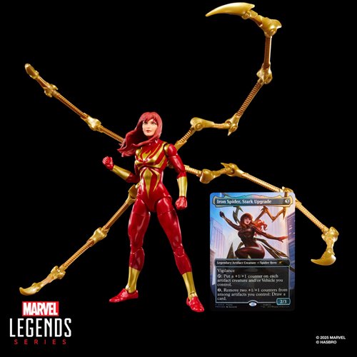 Spider-Man Marvel Legends Magic: The Gathering Mary Jane Watson Iron Spider 6" Action Figure & Card