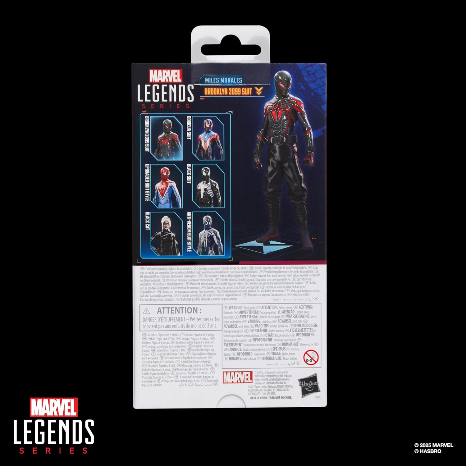 Marvel Legends: Spider-Man 2 Gamerverse Miles Morales Brooklyn 2099 6" Action Figure Action Figures - Toys - New - CaveGamers - Image 2