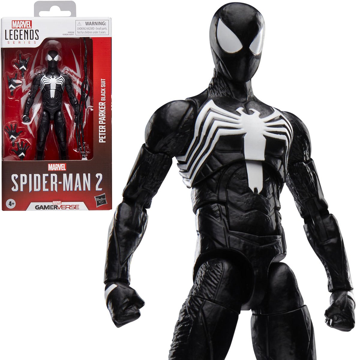 Marvel Legends Spider-Man Gamerverse Peter Parker Black Suit 6" Action Figure Action Figures - Toys - New - CaveGamers