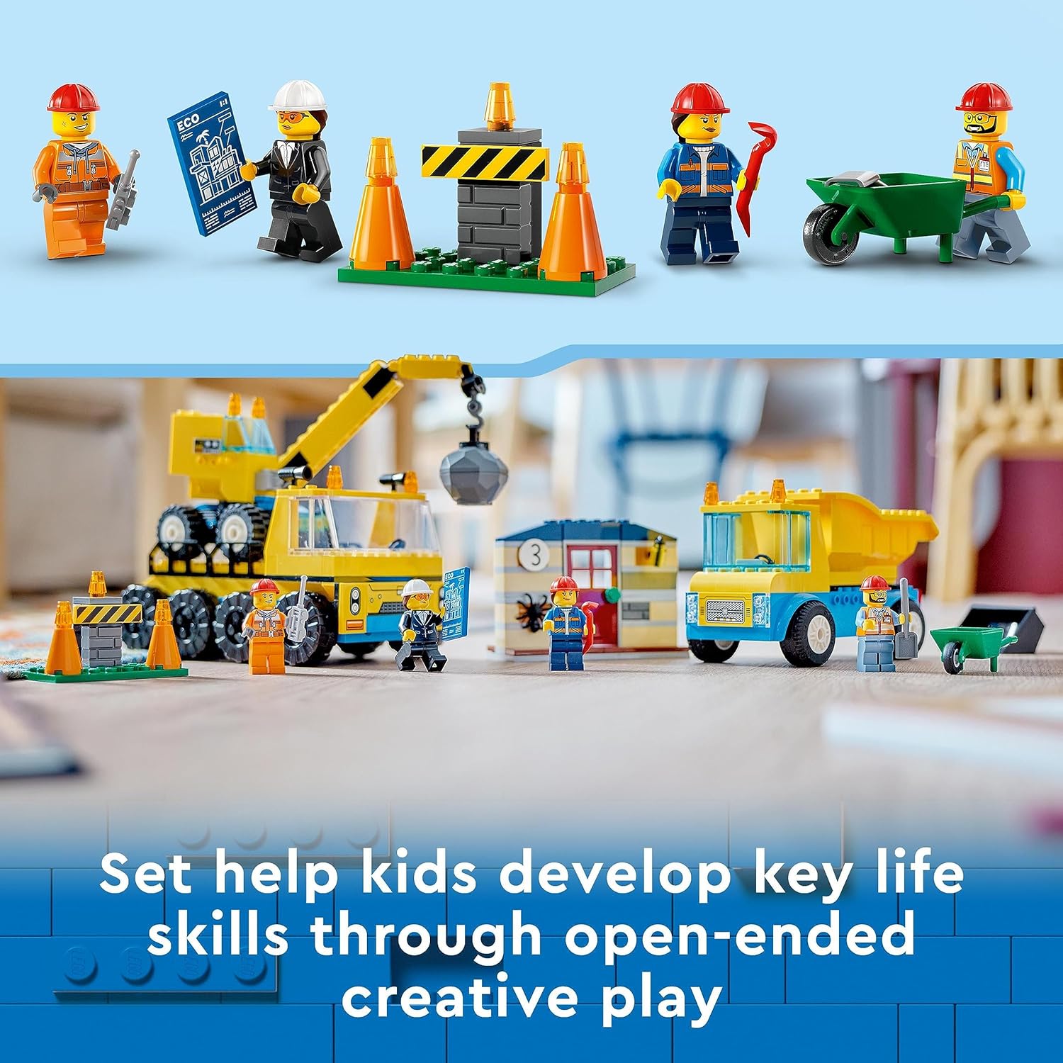 LEGO City Construction Trucks and Wrecking Ball Crane 60391 Building Sets - Toys - New - CaveGamers - Image 7