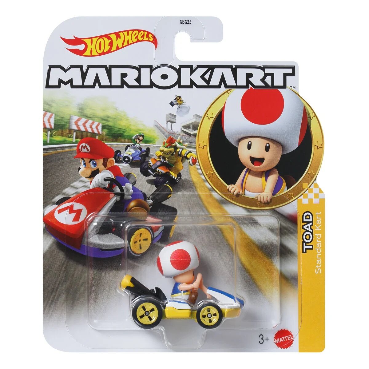 Hot Wheels Mario Kart Toad Standard Kart - Toys - New - CaveGamers