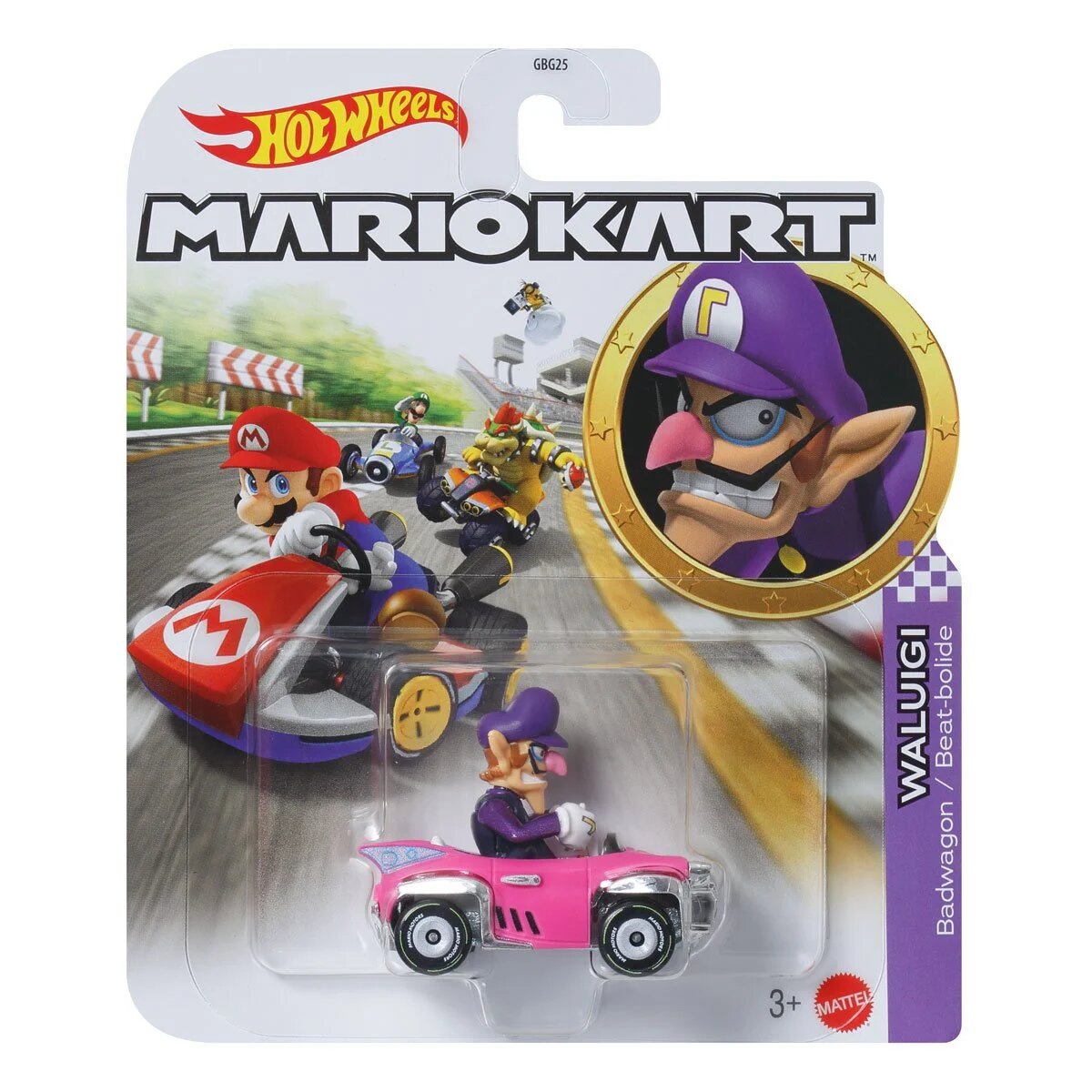 Hot Wheels Mario Kart Waluigi Badwagon - Toys - New - CaveGamers