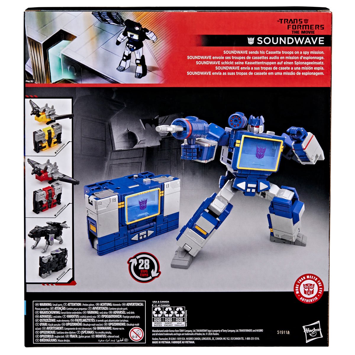 Transformers Studio Series Leader Class The Movie Soundwave Action Figure Action Figures - Toys - New - CaveGamers - Image 2
