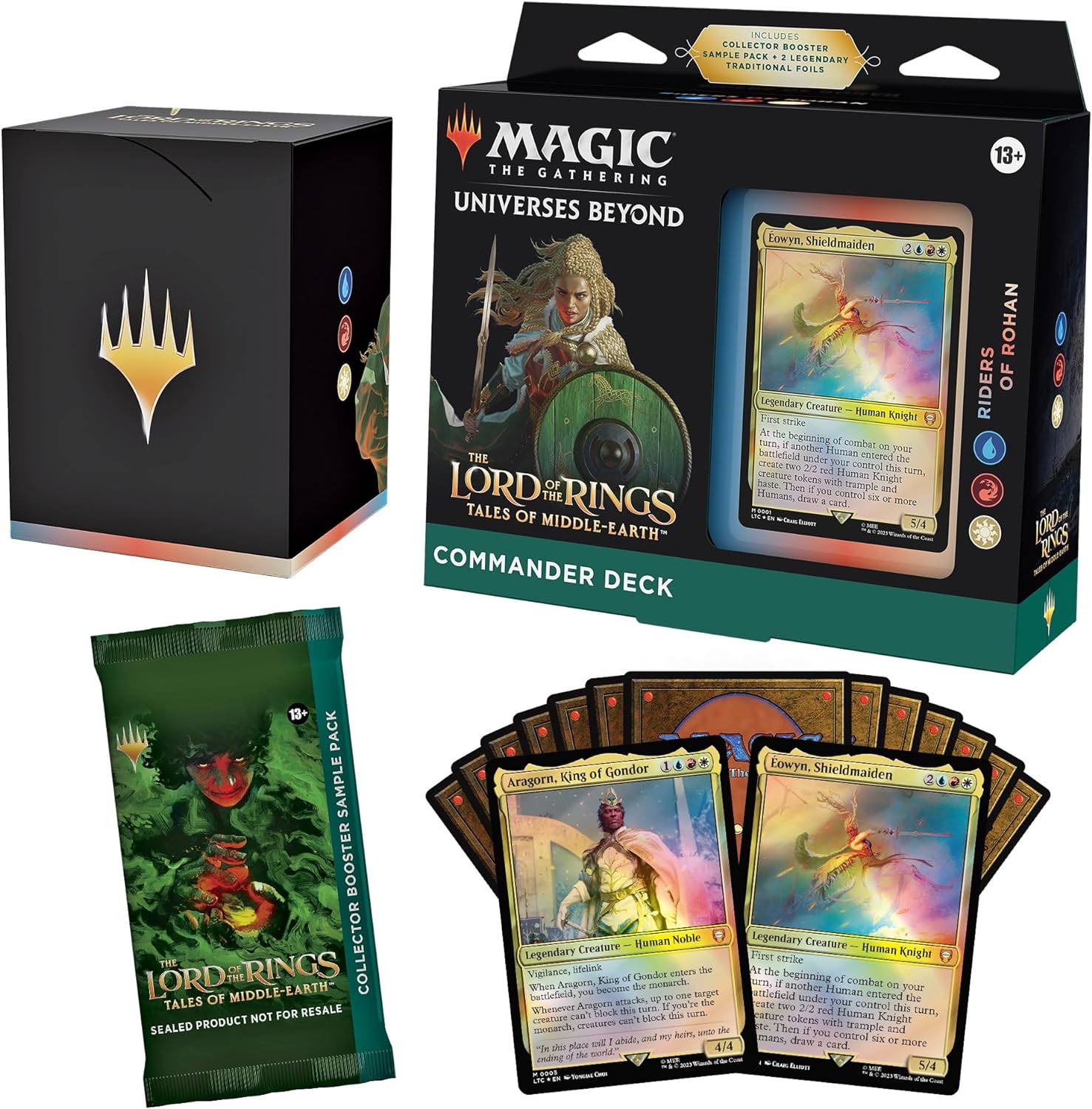 Magic: The Gathering - The Lord of the Rings: Tales of Middle-earth Commander Deck Case (4 Decks) - Trading Card - New - CaveGamers - Image 2