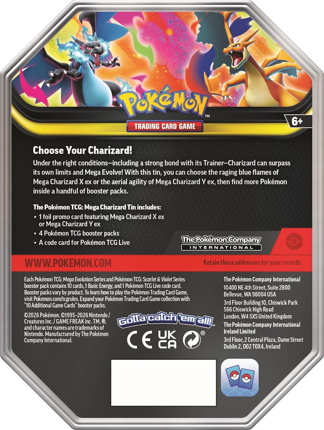 Pokemon TCG: Mega Charizard Tin - Trading Card - New - CaveGamers - Image 2