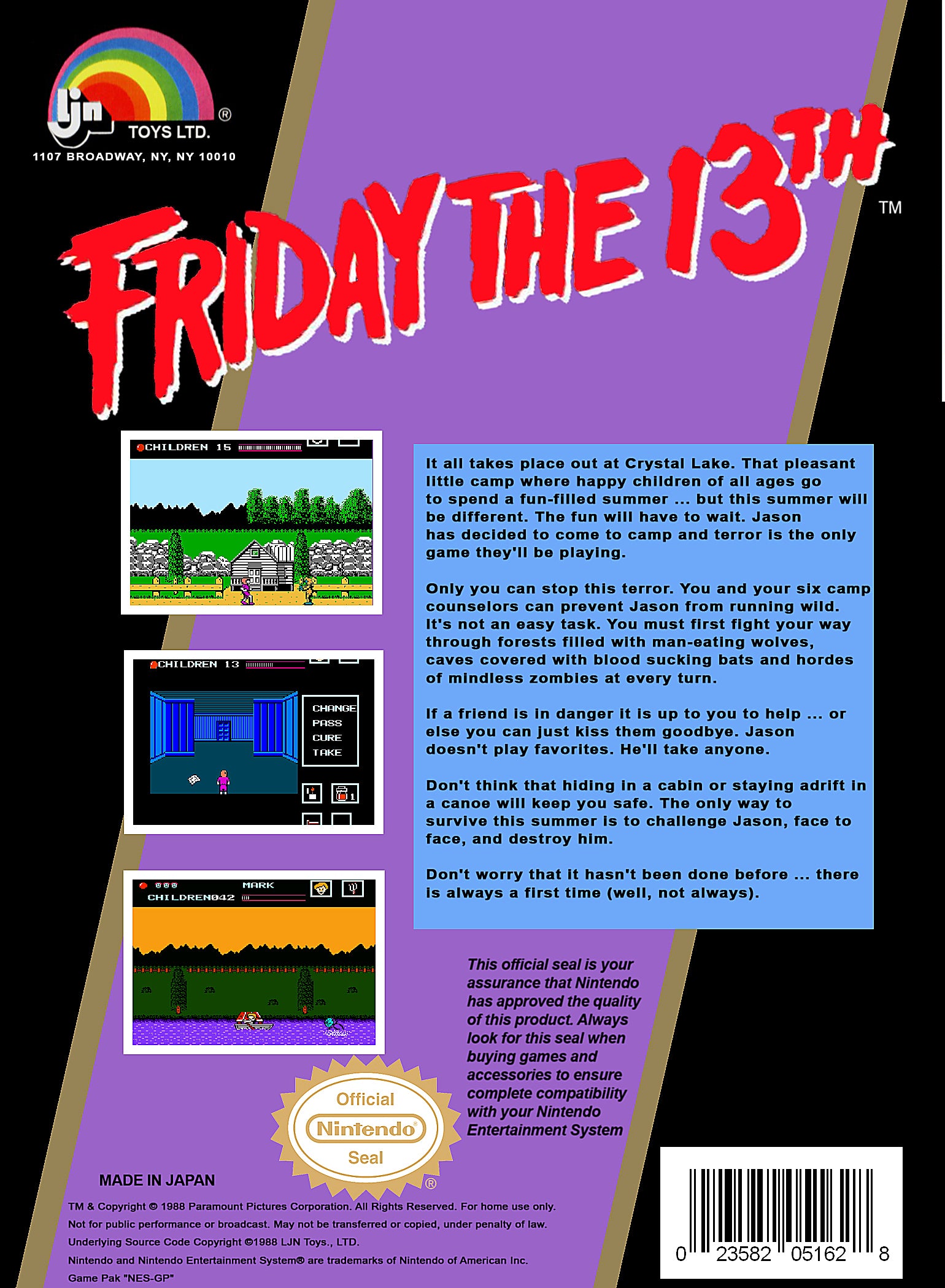 Friday The 13th NES - Video Game - Used - CaveGamers - Image 2