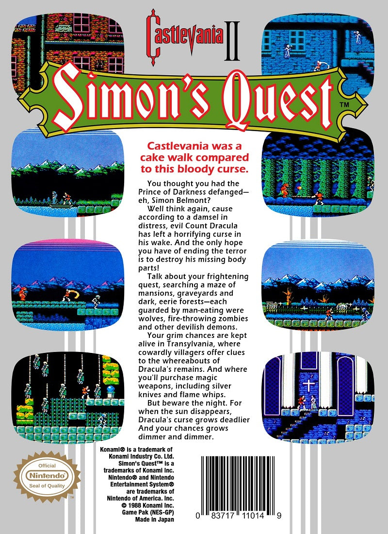 Castlevania II: Simon's Quest NES - Video Game - Used - CaveGamers - Image 2