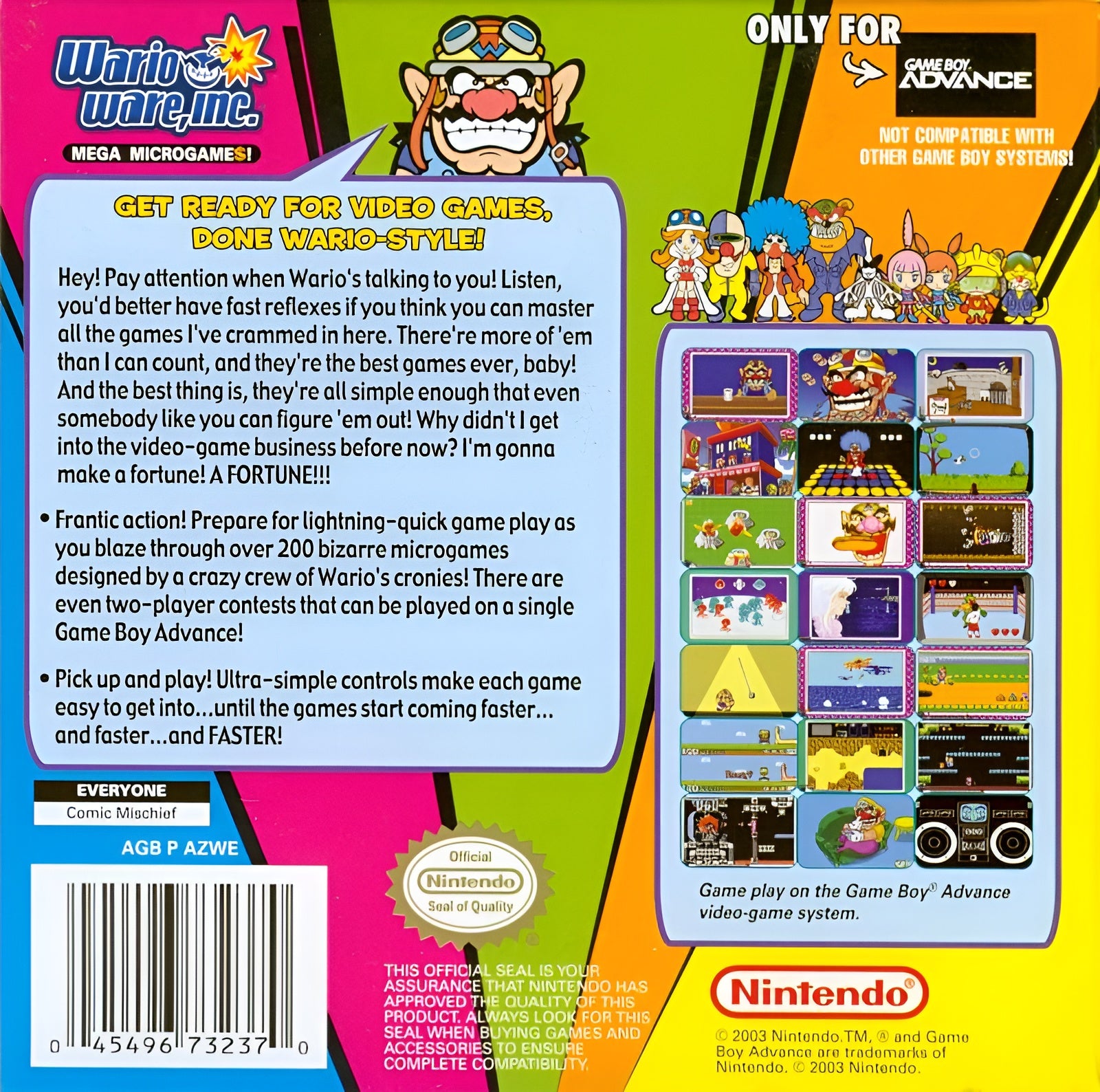 Wario Ware Mega Microgames Game Boy Advance - Video Game - Used - CaveGamers - Image 2