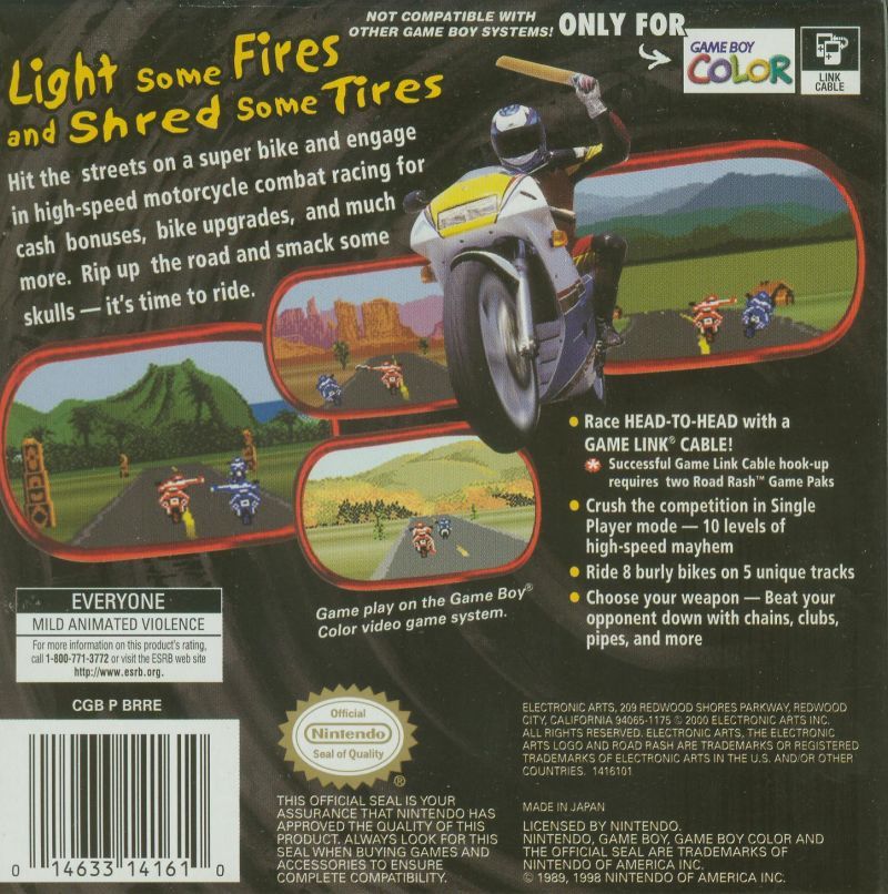 Road Rash Game Boy Color - Video Game - Used - CaveGamers - Image 2
