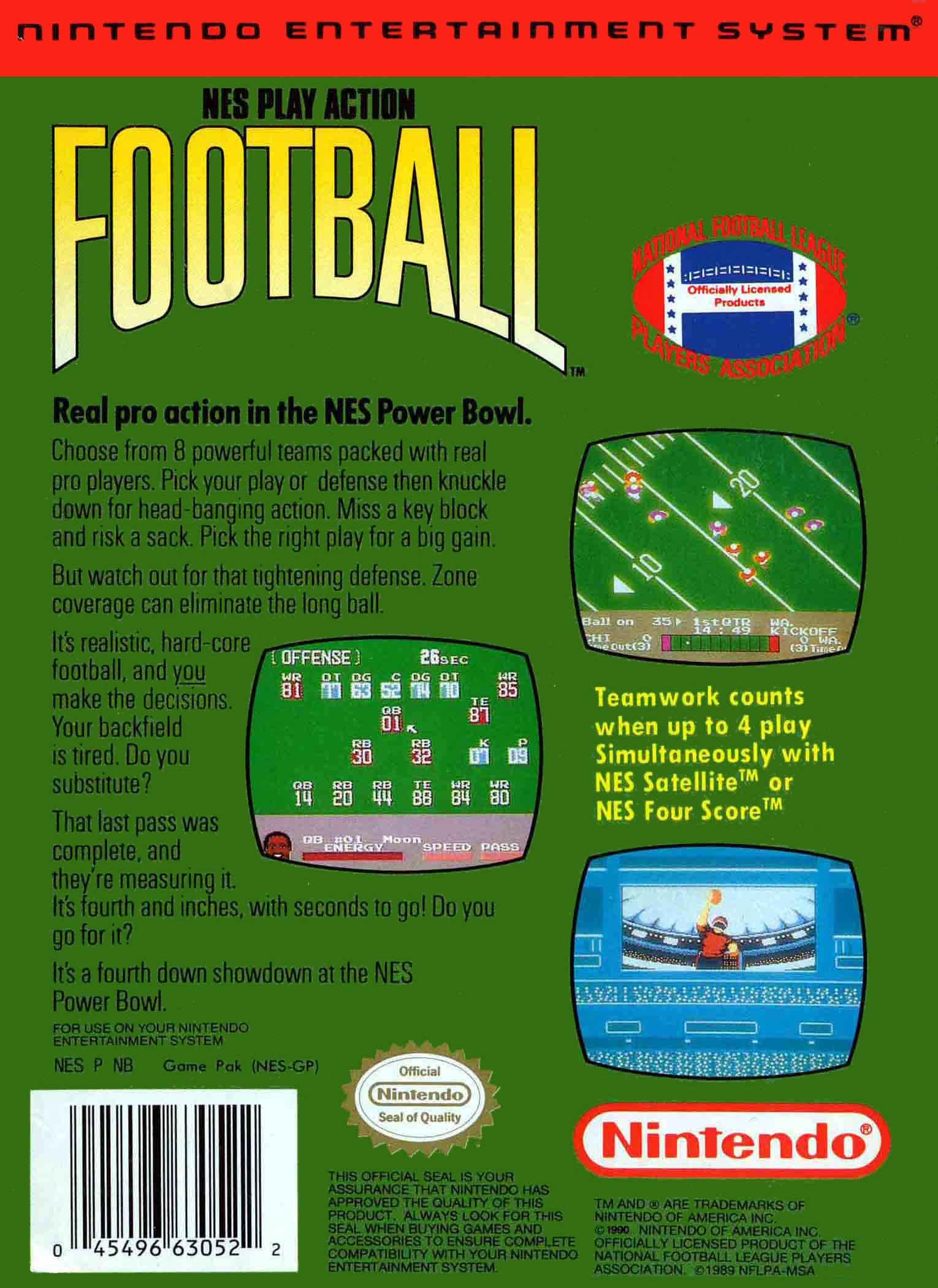 NES Play Action Football - Video Game - Used - CaveGamers - Image 2
