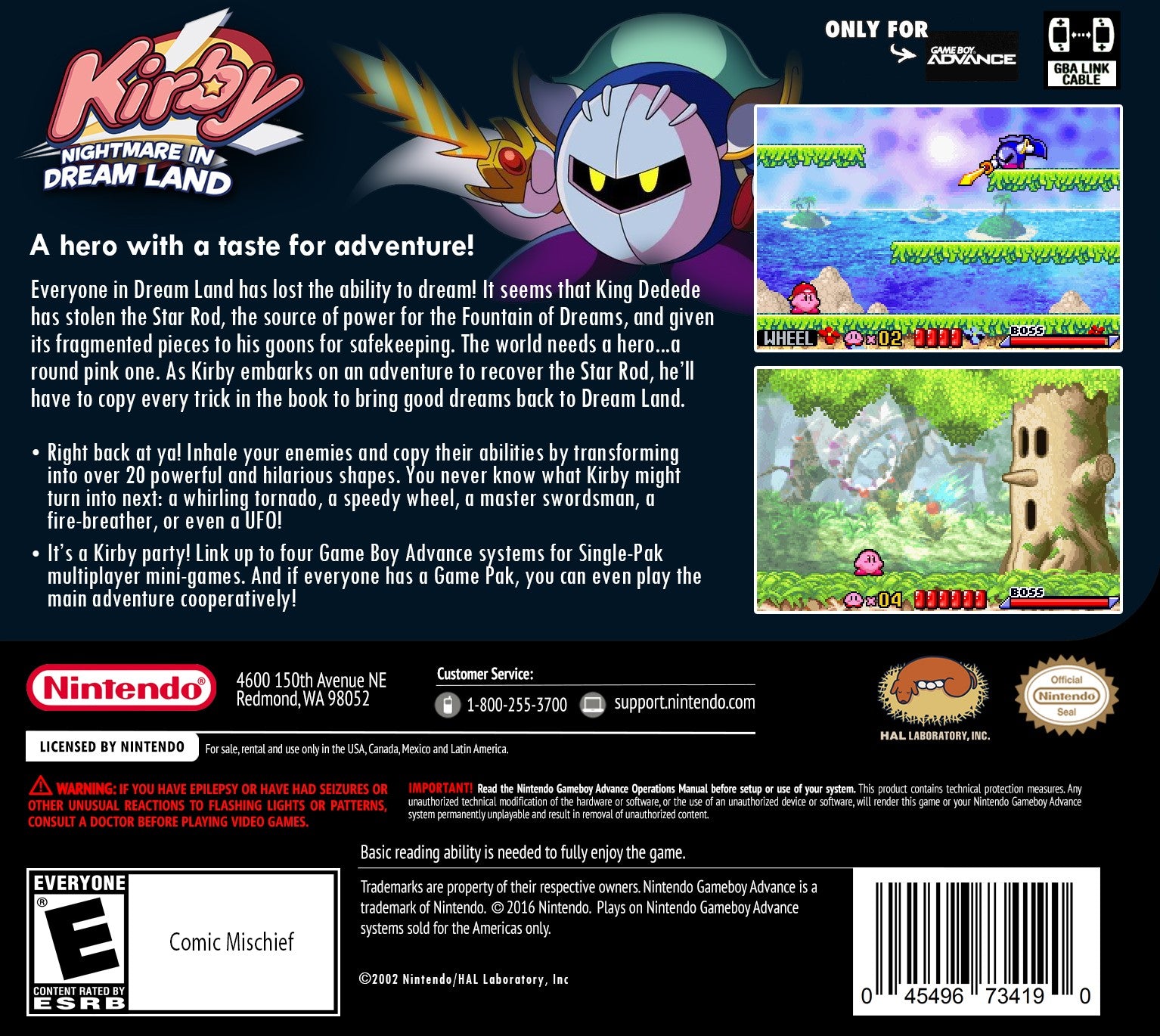 Kirby Nightmare in Dream Land Game Boy Advance - Video Game - Used - CaveGamers - Image 2
