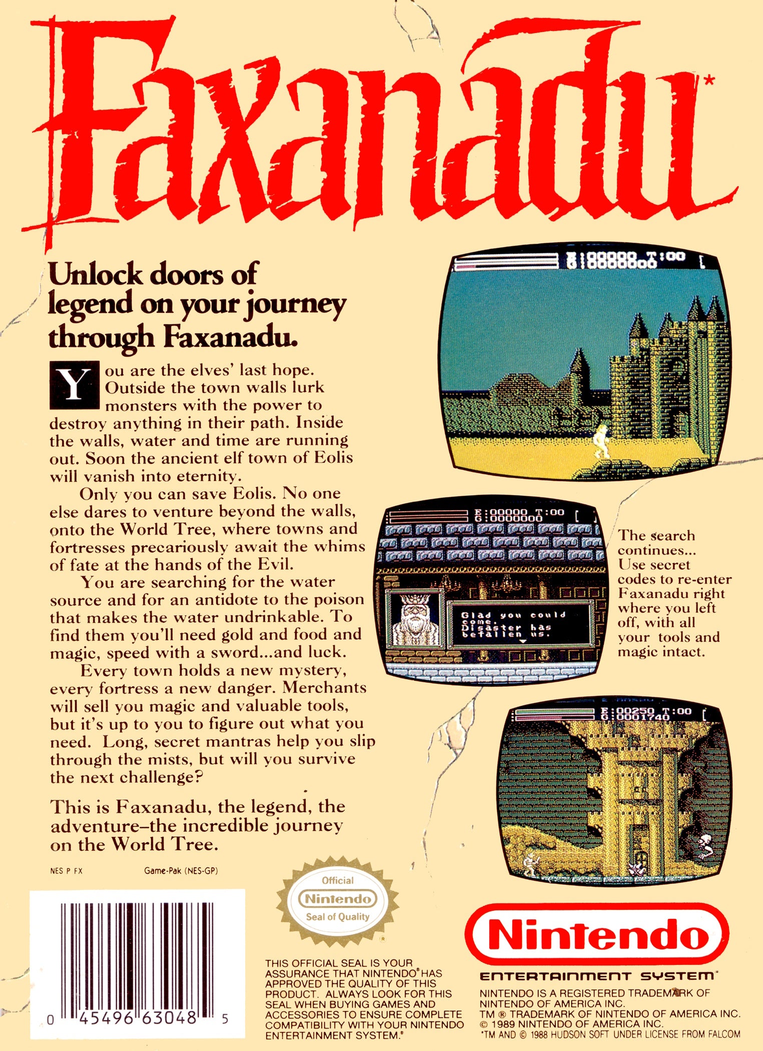 Faxanadu NES - Video Game - Used - CaveGamers - Image 2