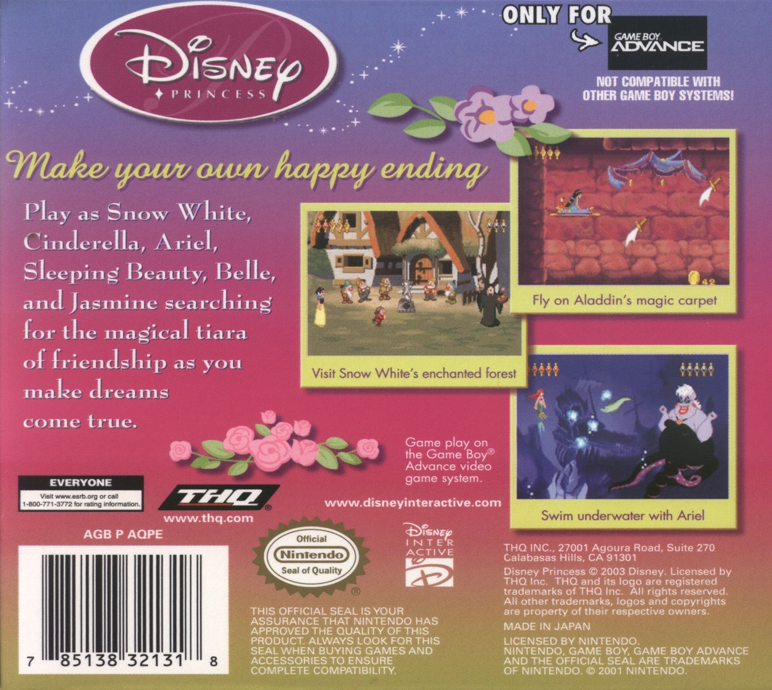 Disney Princess Game Boy Advance - Video Game - Used - CaveGamers - Image 2