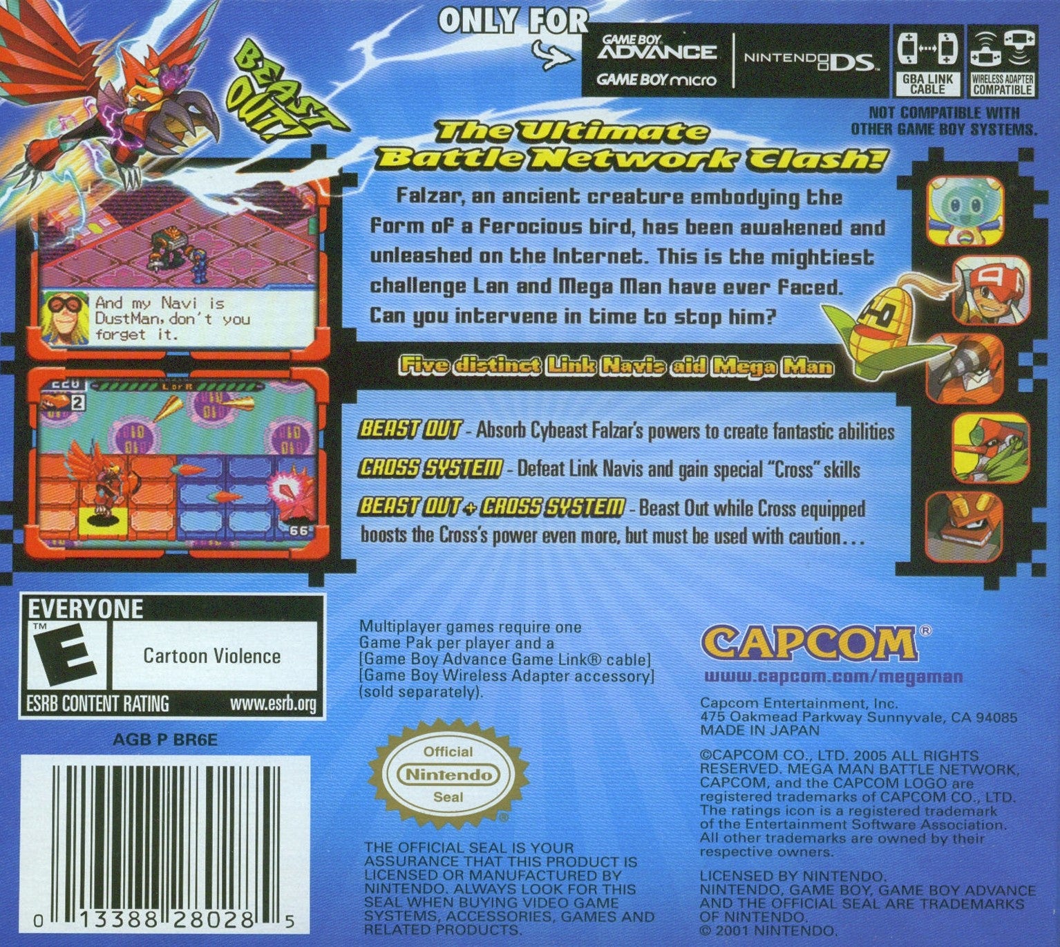 Mega Man Battle Network 6: Cybeast Falzar Game Boy Advance - Video Game - Used - CaveGamers - Image 2