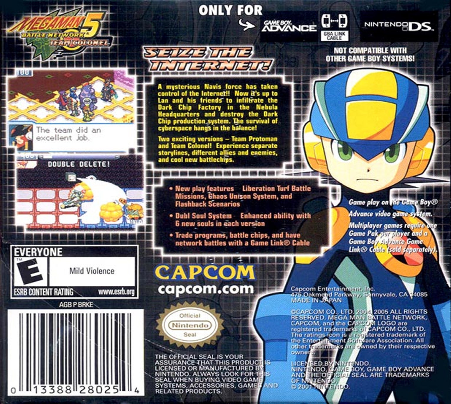 Mega Man Battle Network: 5 Team Colonel Game Boy Advance - Video Game - Used - CaveGamers - Image 2