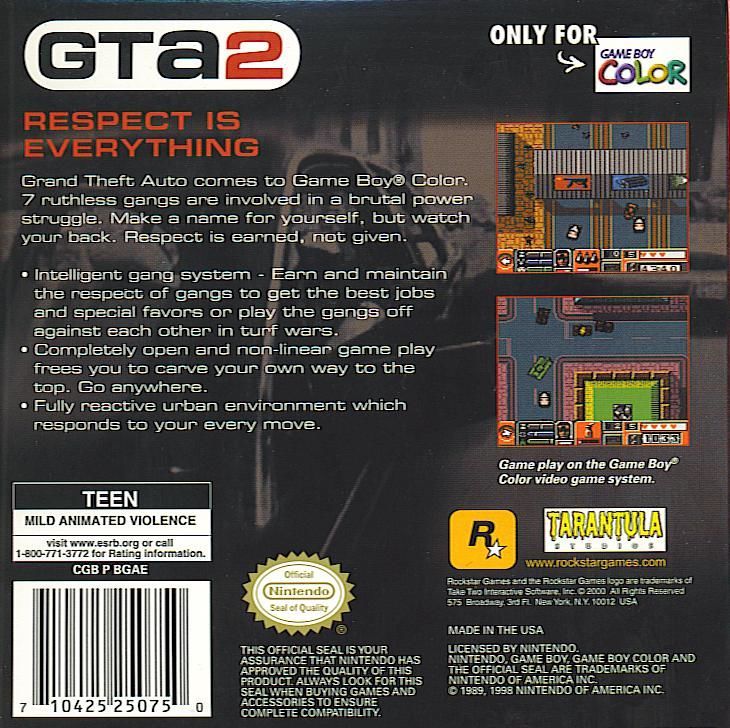Grand Theft Auto 2 Game Boy Color - Video Game - Used - CaveGamers - Image 2