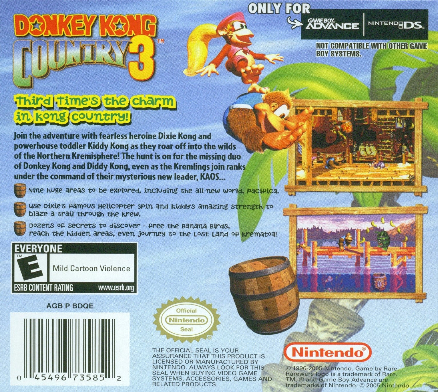 Donkey Kong Country 3 Game Boy Advance - Video Game - Used - CaveGamers - Image 2