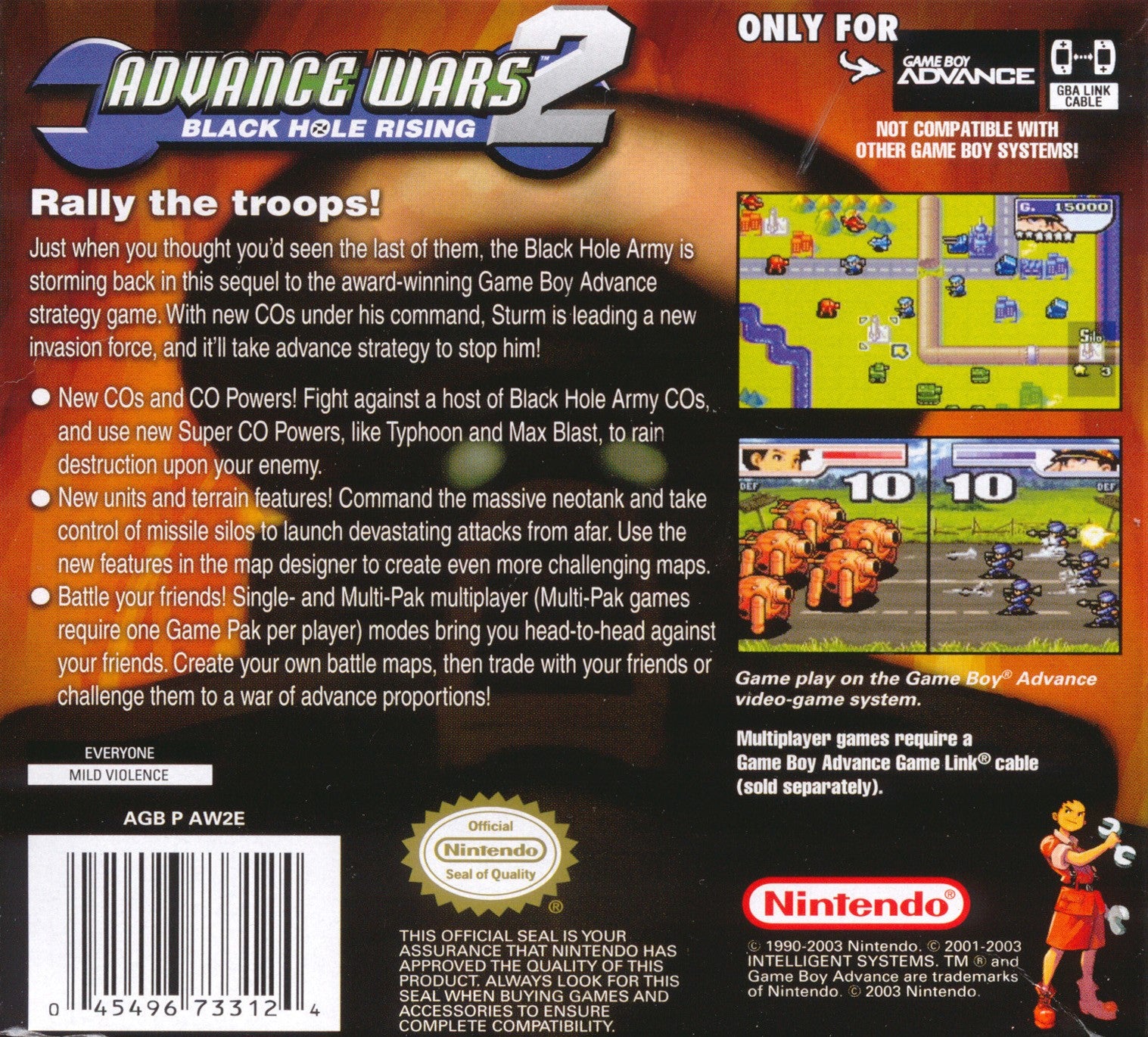 Advance Wars 2: Black Hole Rising Game Boy Advance - Video Game - Used - CaveGamers - Image 2