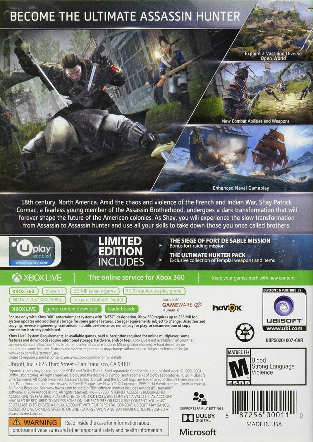 Assassin's Creed Rogue Xbox 360 - Video Game - Used - CaveGamers - Image 2