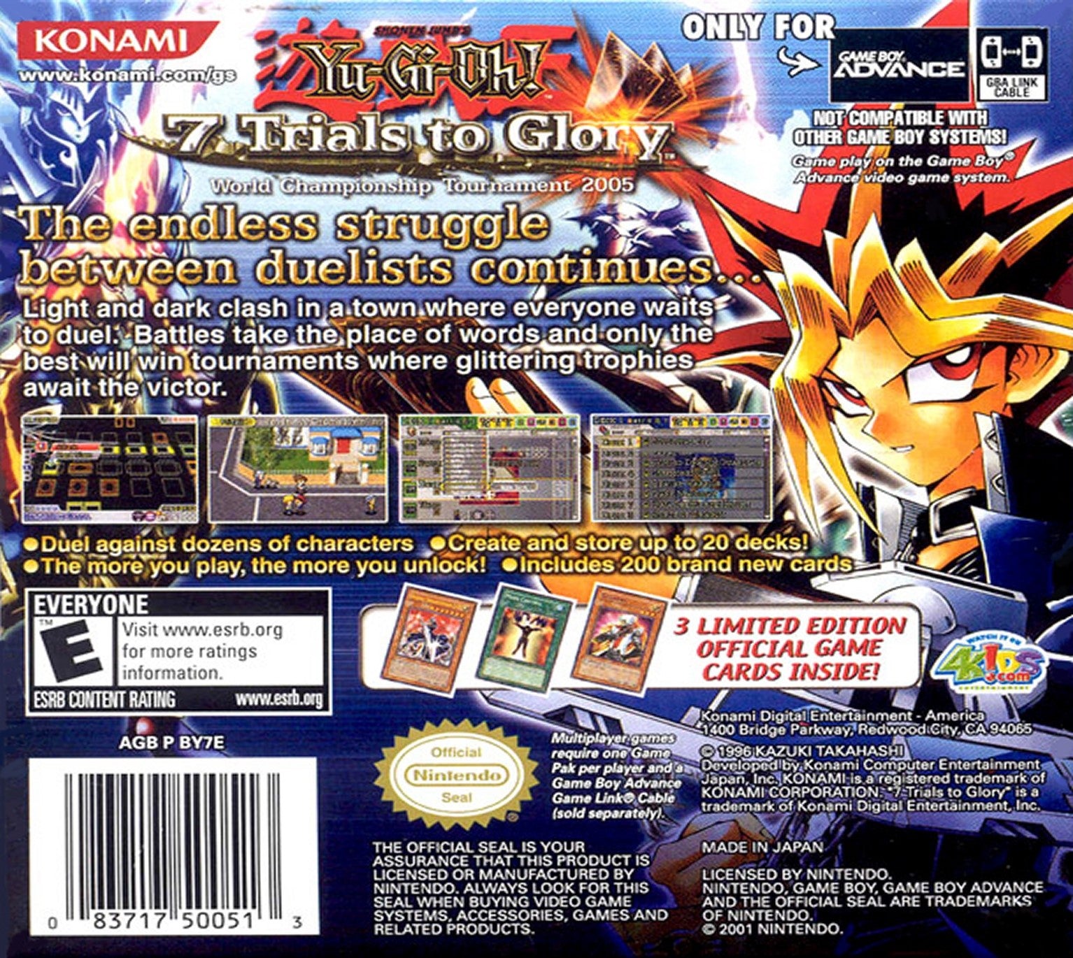 Yu-Gi-Oh 7 Trials to Glory Game Boy Advance - Video Game - Used - CaveGamers - Image 2