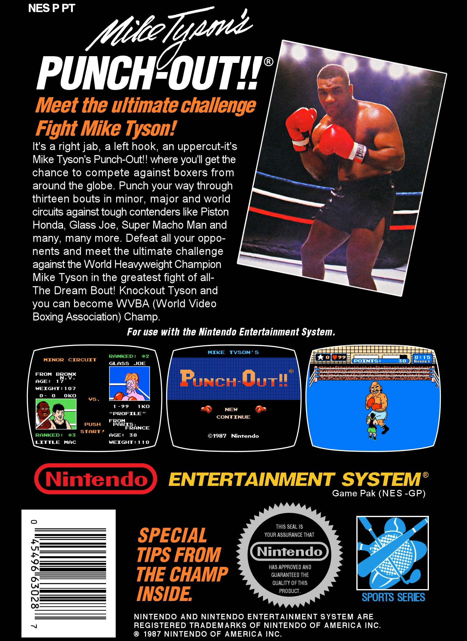 Mike Tyson's Punch-Out!! NES - Video Game - Used - CaveGamers - Image 2