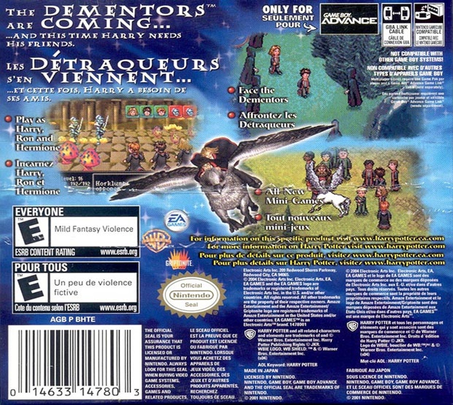 Harry Potter and the Prisoner of Azkaban Game Boy Advance - Video Game - Used - CaveGamers - Image 2