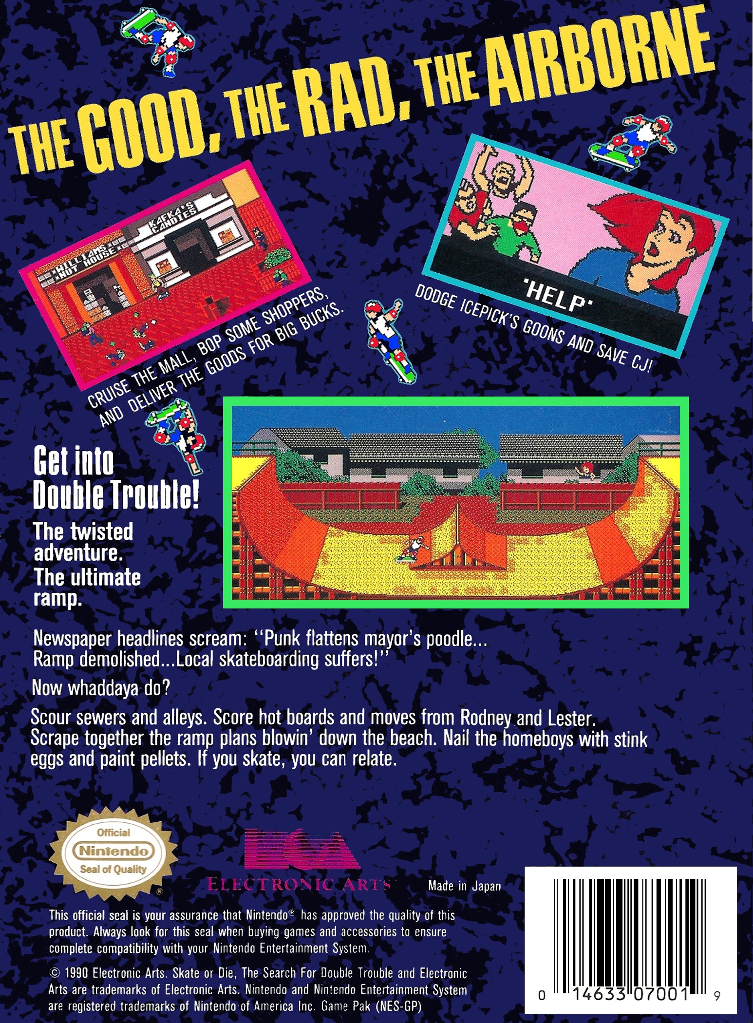 Skate or Die 2 NES - Video Game - Used - CaveGamers - Image 2