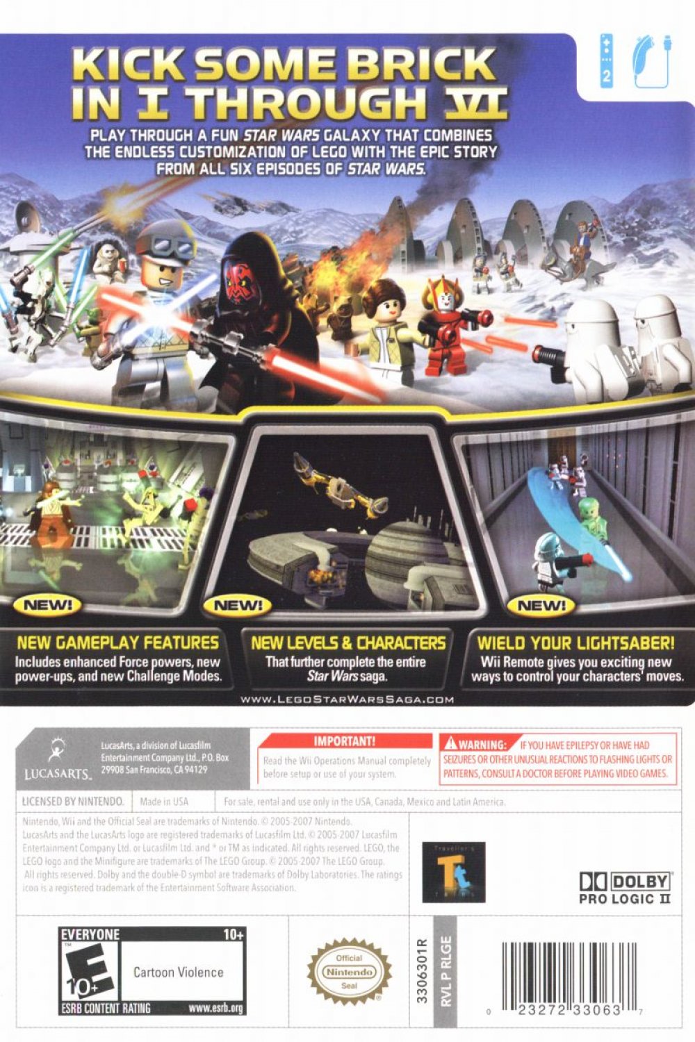 Lego Star Wars: The Complete Saga Wii - Video Game - Used - CaveGamers - Image 2