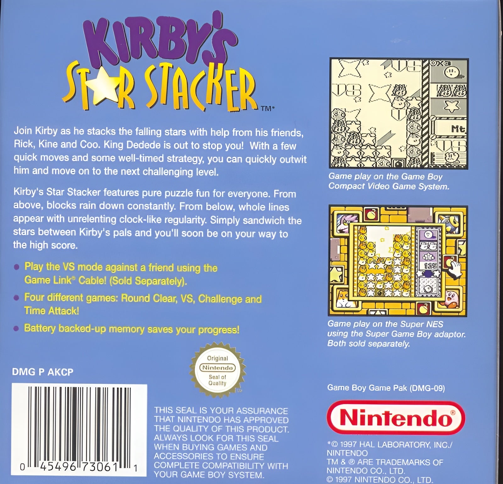 Kirby's Star Stacker Game Boy - Video Game - Used - CaveGamers - Image 2